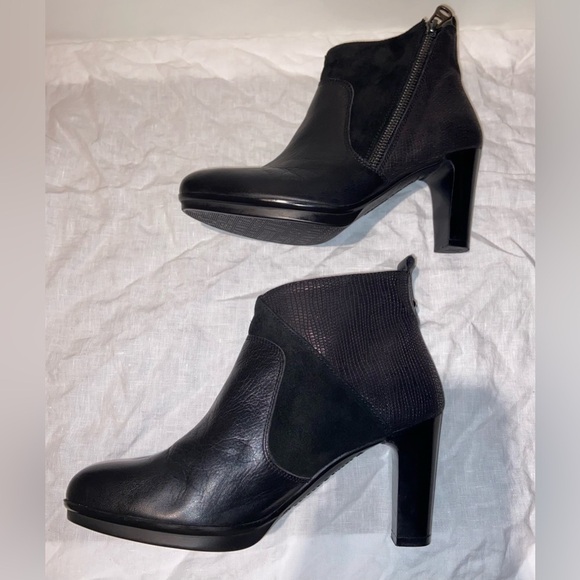 Women’s HISPANITAS Joy is a choice black leather & suede ankle boots sz 36/5,5-6 - Picture 6 of 16